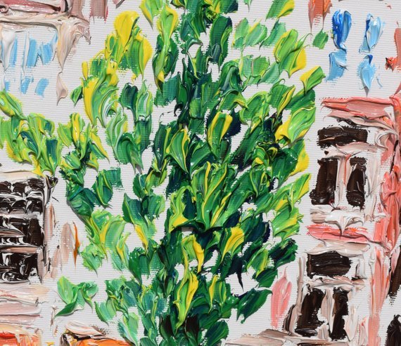 55" Netherlands Amsterdam Buildings, cityscape, thick layers, original pop art gallery