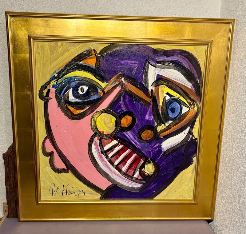 1984 PETER KEIL Signed, Dated, Framed Original Acrylic on Board Expressionistic