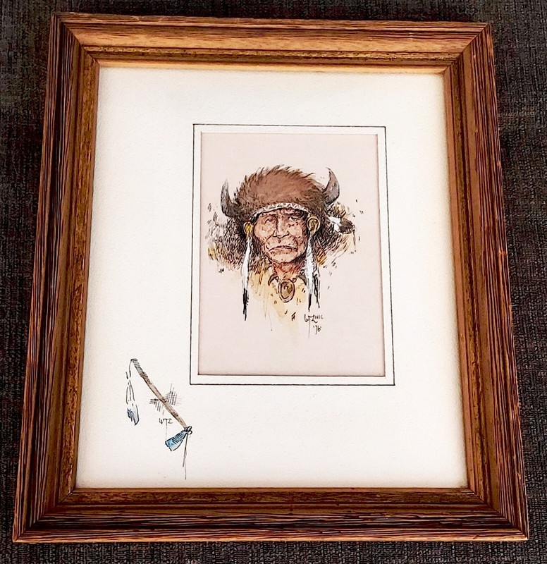 William T. Zivic Original Art Watercolor/ Pen/Ink Medicine Man ’76»
