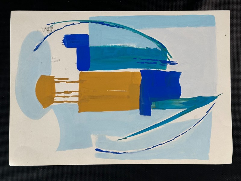 Bernard Segal c.1960’s abstract expressionist painting New Hope PA artist