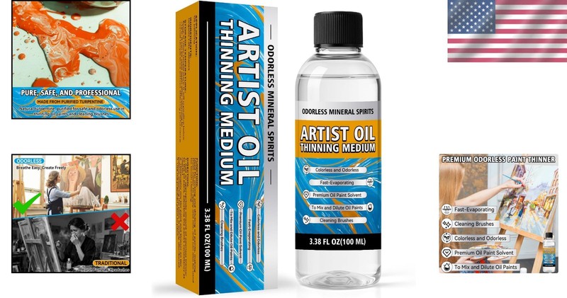 Odorless Mineral Spirits 100ml - Paint Thinner for Effortless Mixing gallery