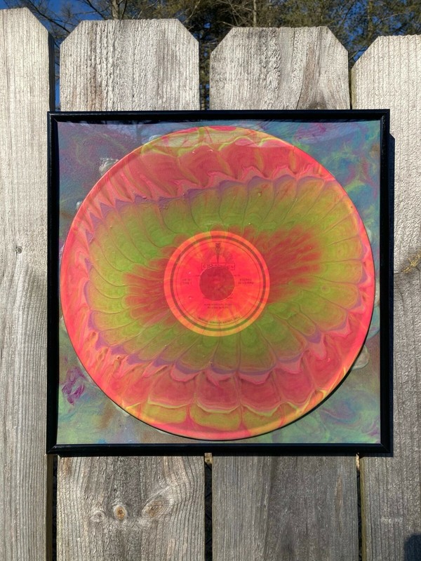 Acrylic Pour Painting with all glow in the dark paints