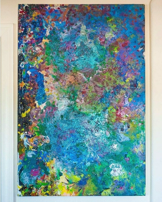 Abstract Painting By BLYRE CPANX Original Art Acrylic On Canvas 36″ X 24″