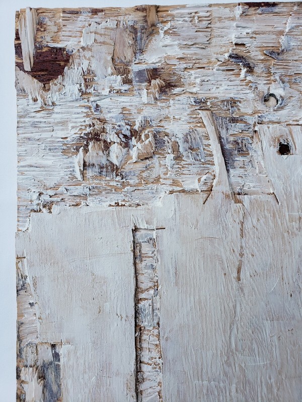 Original Minimal Textured Chiseled Painting On Reclaimed Wood By K.A.Davis gallery