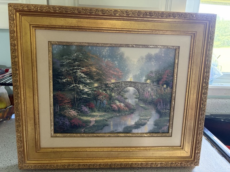 Thomas Kinkade ~ Stillwater Bridge 18×24 S/N ~ Oil on Canvas Painting