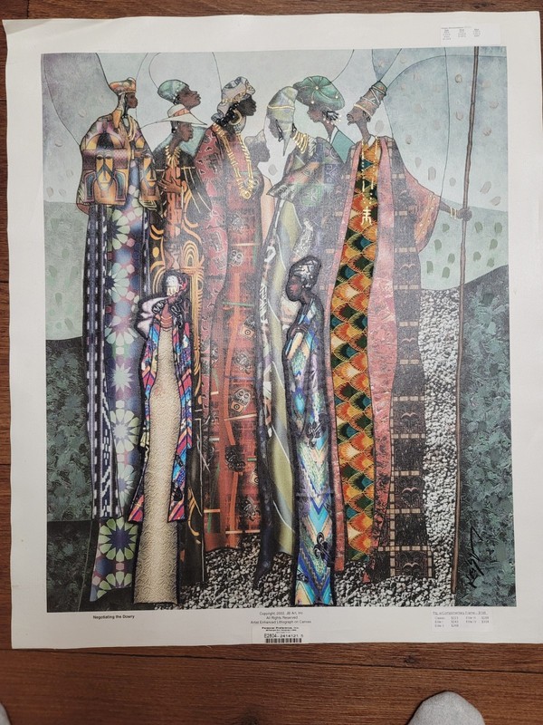 Painting – Negotiating The Dowry – Afrocentric Art On Canvas