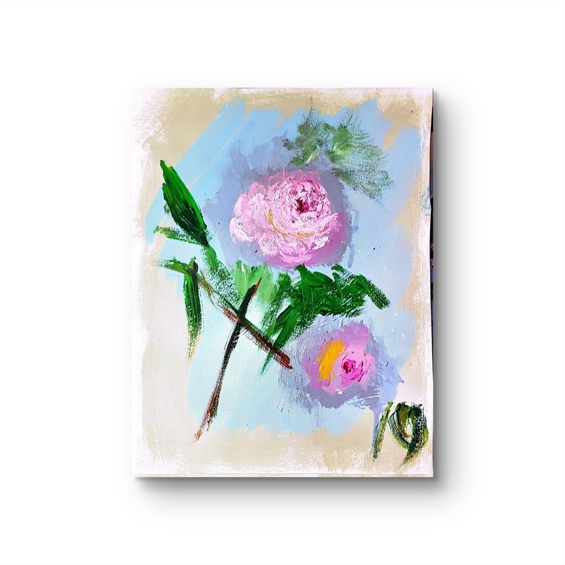 Abstract Pop Art Canvas Painting Modern Design 9x12 Paper gallery