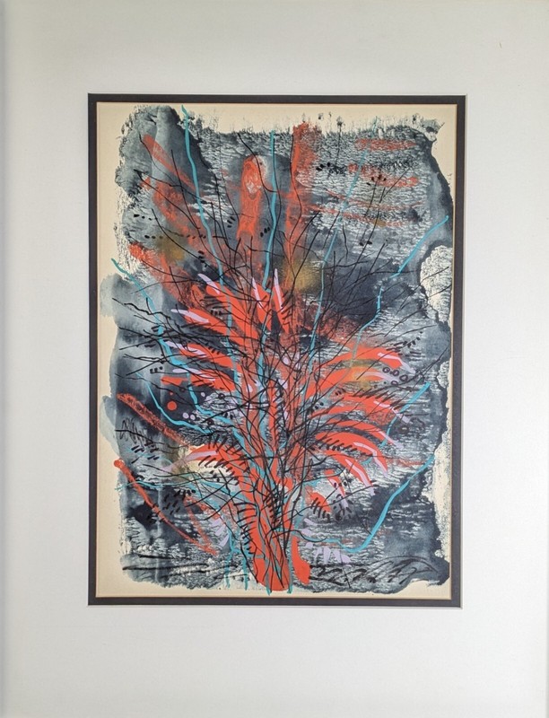Vladimir Feklyaev, underwater world, gouache with ink/paper