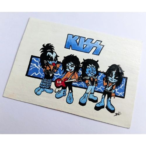 KISS BAND ACEO Original Music Rock Anime Art Card Acrylic Hand Painting NEW OOAK gallery