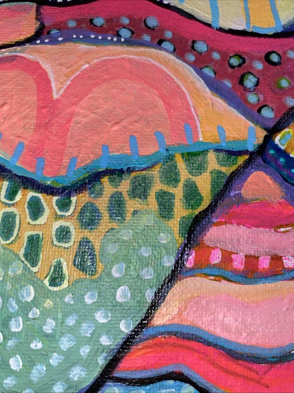 Jazz Cat Abstract, Colorful, Original Hand Made Acrylic Painting, 16x20 Canvas. gallery