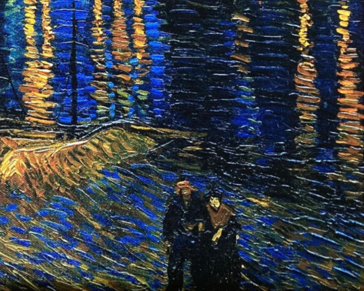 Starry Night Vincent Van Gogh Museum Framed Canvas Print Wall Art 22" x 26" gallery