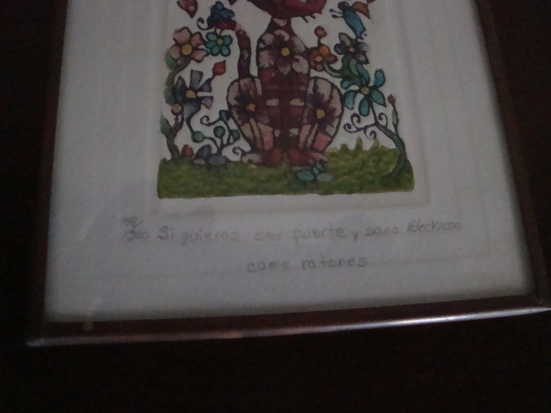 Domingo Block domblock Miniature Print Cat 148/200 Signed Framed Art Mexico gallery