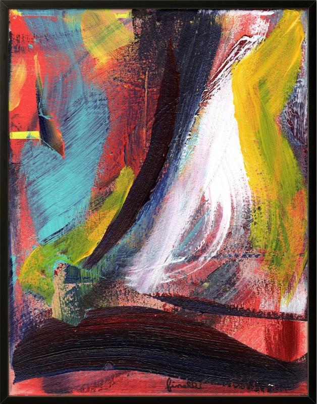 FINELLI ORIGINAL Acrylic Painting High Art Modern Collectible 11×14 COA G10A
