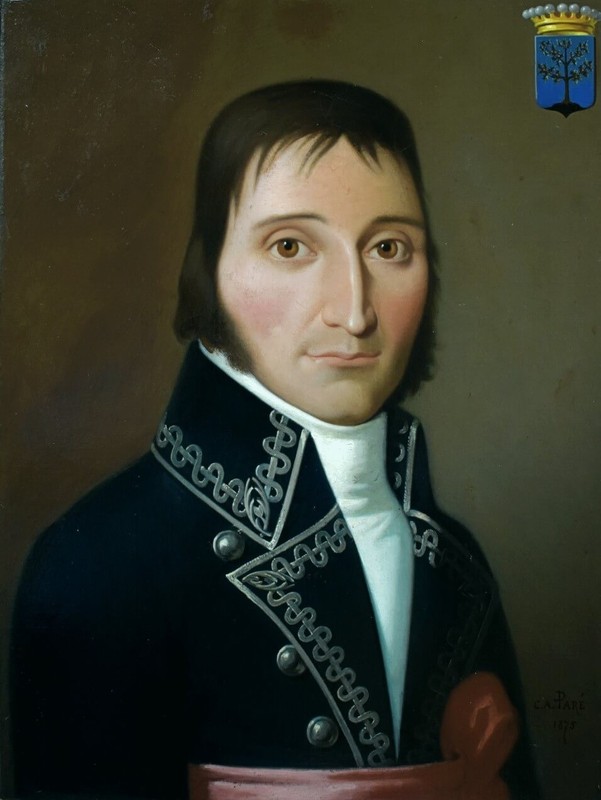 1875 French Portrait Oil Painting Napoleonic Gentleman Signed Charles A Paré