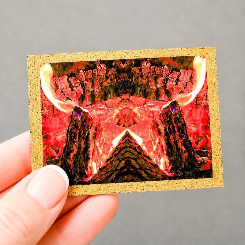 ACEO Limited, Edition Photo Print Campfire Art 2.5×3.5 By Wanda Fitzgerald