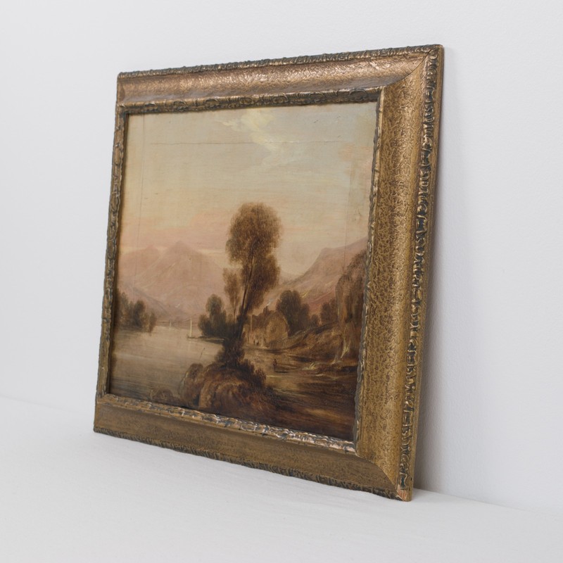 19thC British Oil Painting attributed to John Wilson Ewbank Scottish highlands