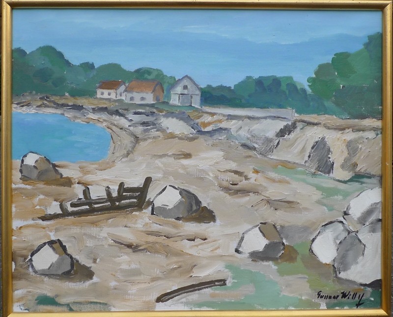 Gunnar Willy – 3 Fischerhäuser an der Ostseeküste – Sweden – Scandinavia