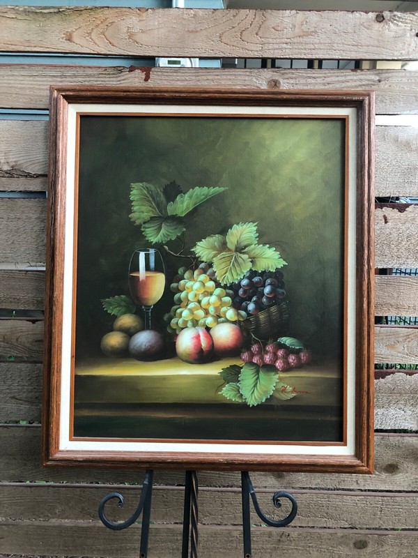 M. Aaron, Original Still Life Oil Painting, Exceptional Details-Color-Condition gallery