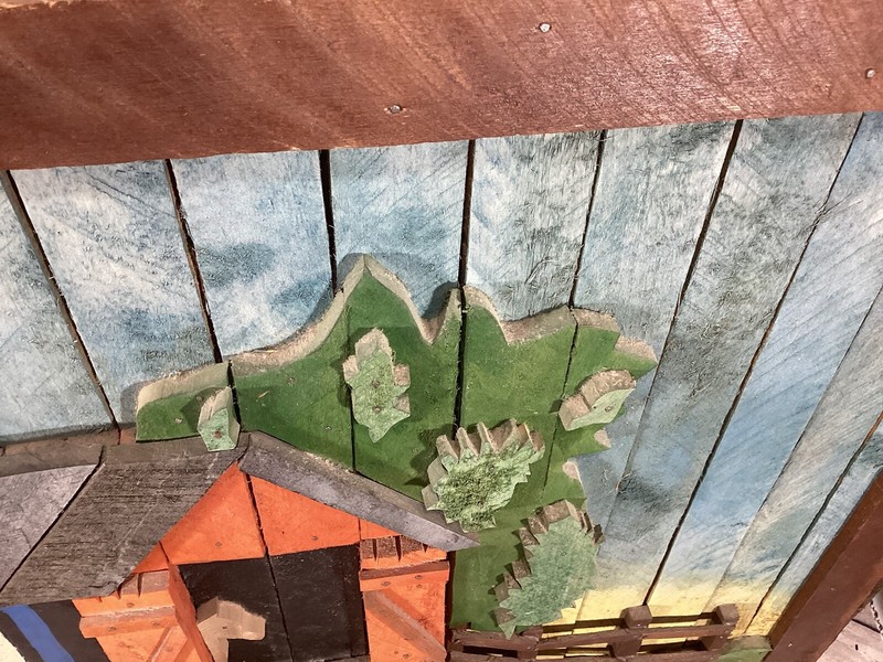 Degroot Style Lath Wood Mosaic Folk Art Horse Barn Silo 3D Clinton Mo GristMill gallery