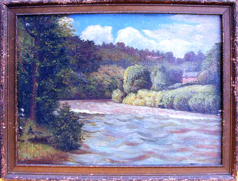 California Oil WILLIAM LEES JUDSON ‘River Bend’, 14″ x 19″ PAINTINGS/DRAWINGS