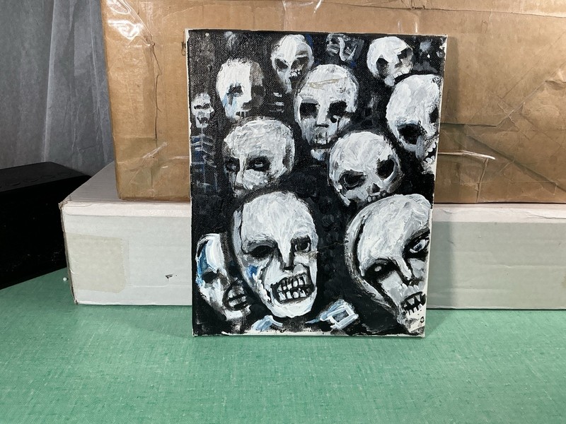 Jack Larson “The Zombie Painter” 8x10 Acrylic On Canvas Zombie Study - 5 gallery