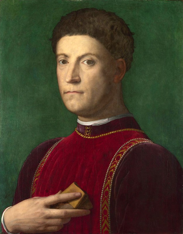 Oil painting agnolo bronzino – Portrait of Piero de’ Medici free shipping cost