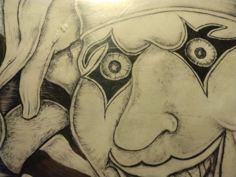 Abstract Sketch by Ruben, Oiginal Artwork on Paper, Jester Clown Ink, Pen.. gallery
