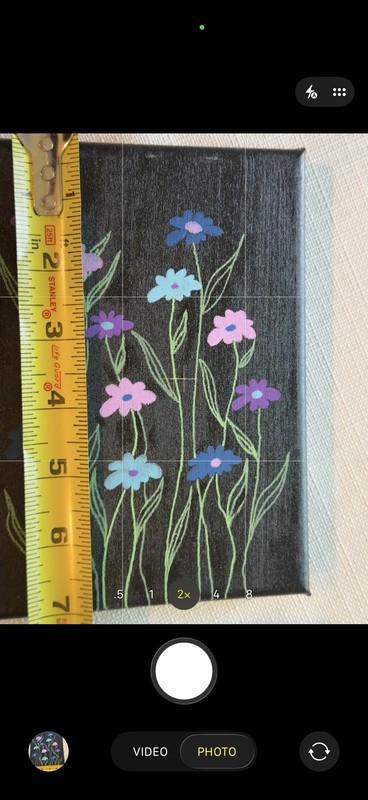 Original Botanical Canvas Painting Set Hand Painted Floral Wall Art Signed 5x7 gallery