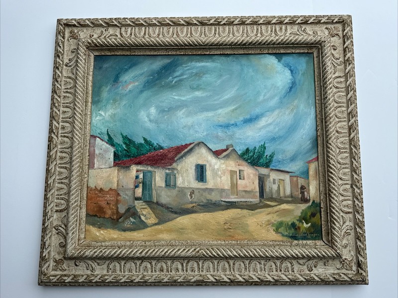 Mid Century Israel Painting Landscape Listed William Singer Impressionist WPA