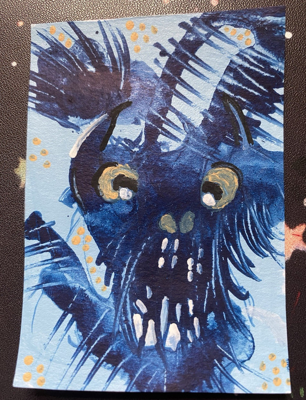 ACEO art card “Unknowable” Original Acrylic on Paper Signed 2026