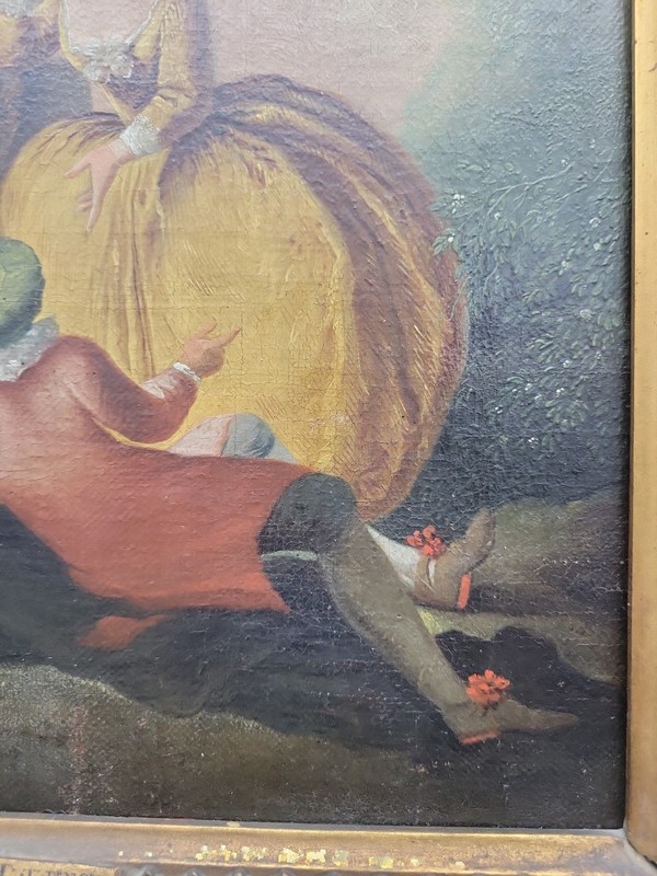 ORIGINAL 18 c. CHRISTIAN WILHELM ERNST DIETRICH "CHILDREN WITH DOG" gallery