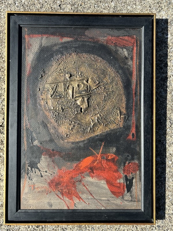 Igael Tumarkin Untitled Mixed Media Painting 1960s/1970s