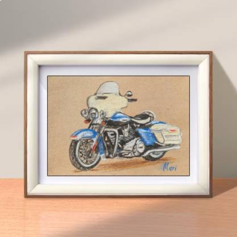 Harley Davidson Electra Glide Revival Painting Sturgis South Dakota Original Art