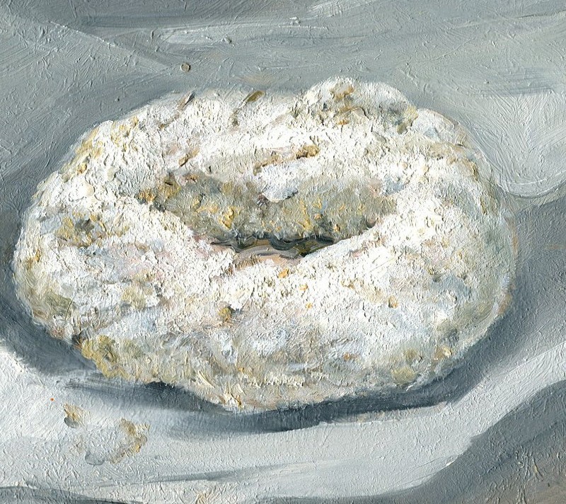 Dunkin’ Donut 6 x6 in. Oil on panel Hall Groat Sr.