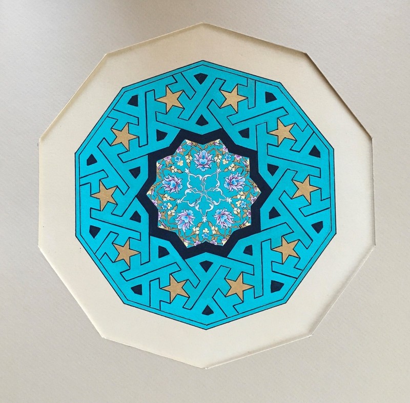 Original Traditional Geometry Art-Pattern-Decorative-Illumination-Gift Idea- G36