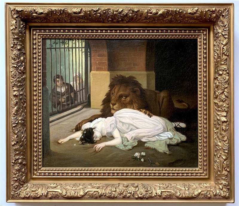 «The Lion’s Bride» -High Quality Vintage Painting after Gabriel von Max