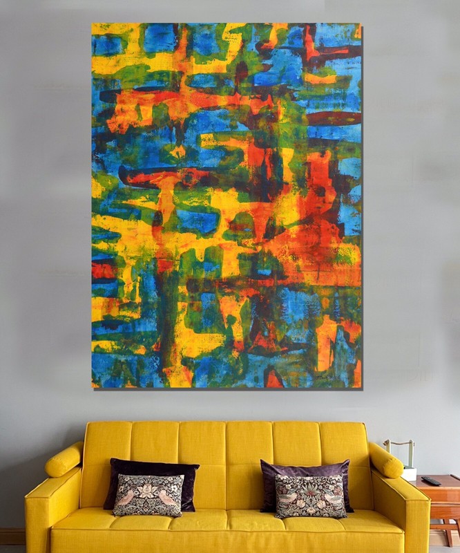 Original, Mark Little,Acrylic Painting 81” X 62” Extra Large,Abstract,Modern,XL gallery