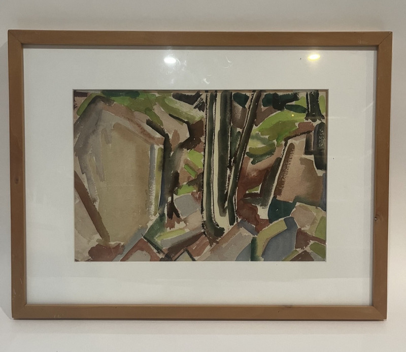 Jim Miller-Melberg, American (1929-2017) «WillPower» Watercolor Painting
