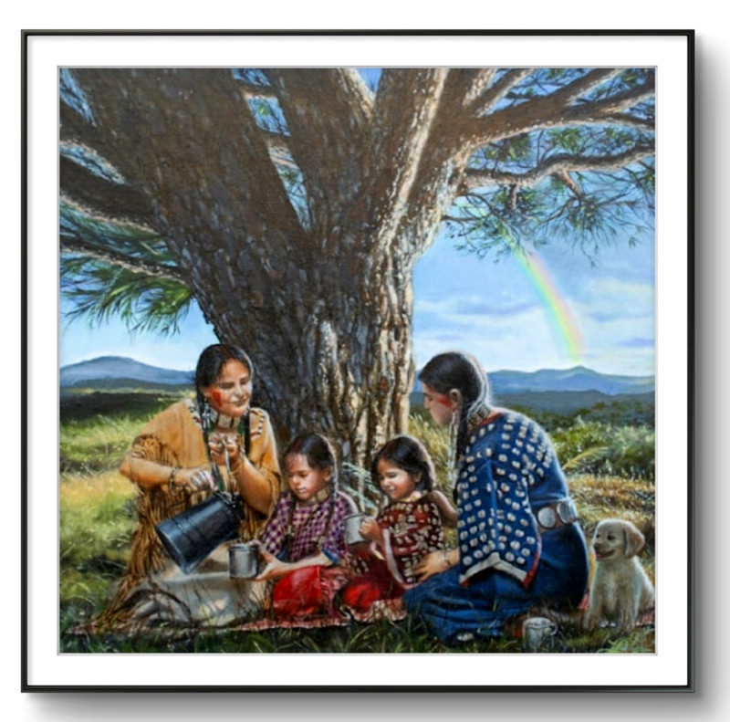 LOVELESS – «CHEYENNE FAMILY» print on gallery wrapped canvas 16 X 15