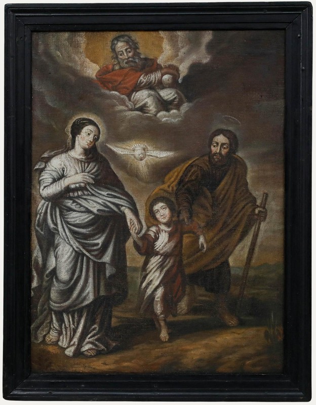 Spanish School 18th Century Oil – The Holy Family