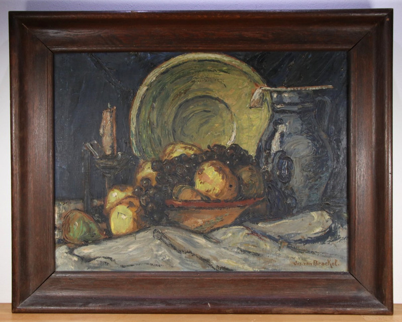 Joseph VON BRACKEL ~ Still Life at Table Kleve c1920 Oil Painting Painting Framed gallery