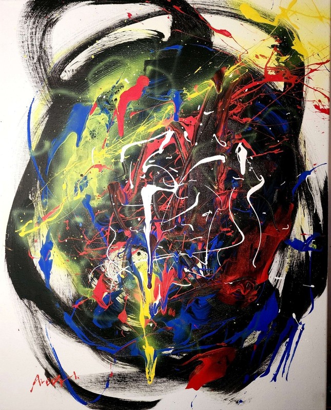 Aleph Original Abstract 16x20 Large Acrylic Painting Wall Art Canvas gallery