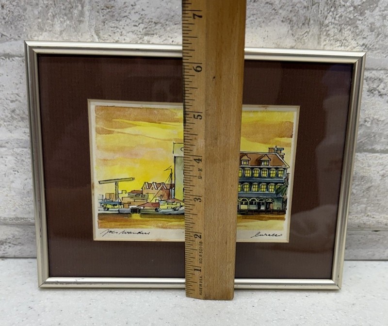 Joes Wanders Dutch Artist Signed Curacao Watercolor Painting gallery