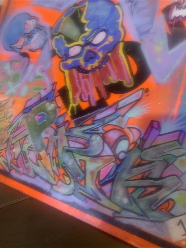 Graffiti Art Original Official Construction Sign Reflective/TOPIK Drug Inc.TSK