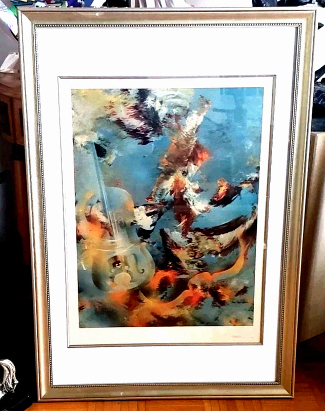 FRAMED LEONARDO NIERMAN LITHO » Violin Concerto » – 36 x 24 -Numbered & Signed