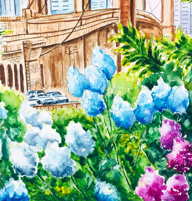 Original Art Brooklyn Bridge Painting New York City Watercolor NYC 12 x 9" gallery