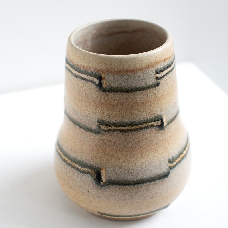 Mug Vase Ceramic Art Deco Design Hand Painted Abstract Original 1920s