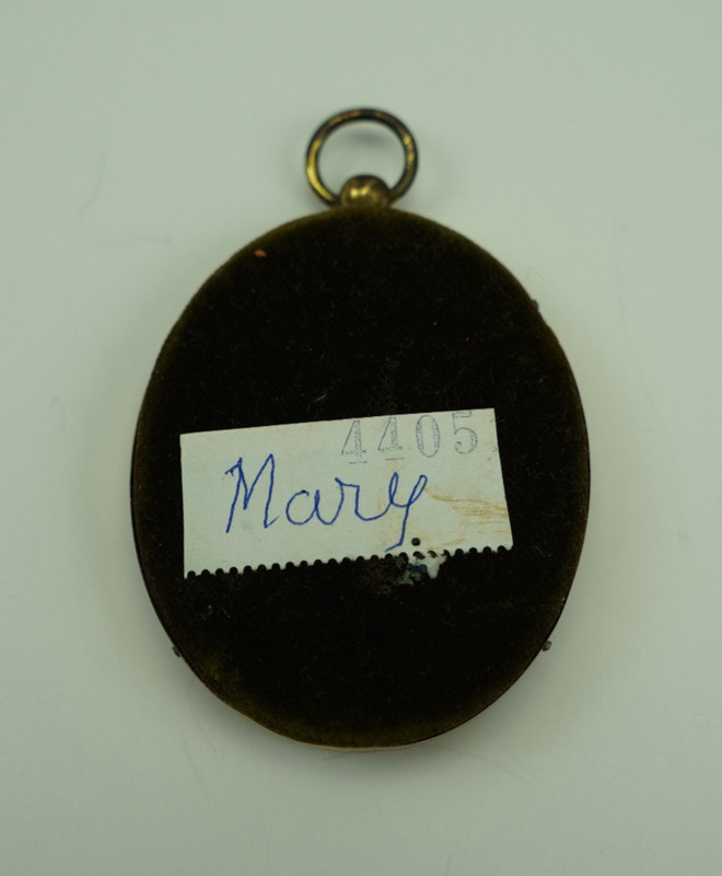 Antique Hand-Painted Portrait Miniature of a Young Girl Mary Circa 1900 2.75 in gallery