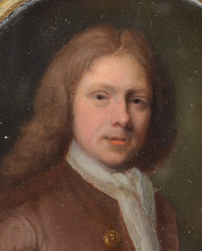 "Portrait of a young nobleman", French oil on copper miniature, ca.1700 gallery