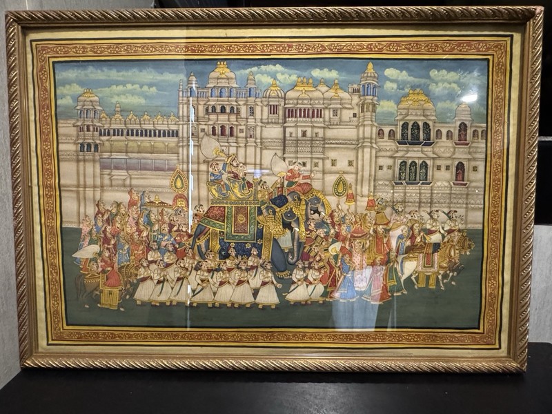 Hand Painted On Silk Or Paper With Gold Inlay. A Royal Precession. gallery